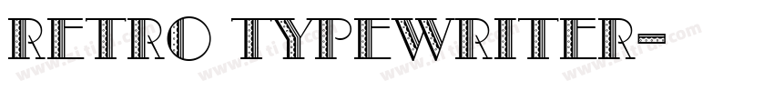 Retro Typewriter字体转换